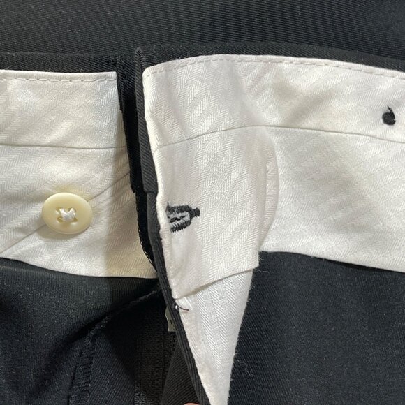 Lauren Ralph Lauren Men's Dress Pants Slacks Black Pleated Cuffed 40 X 30 (READ) - Picture 6 of 7
